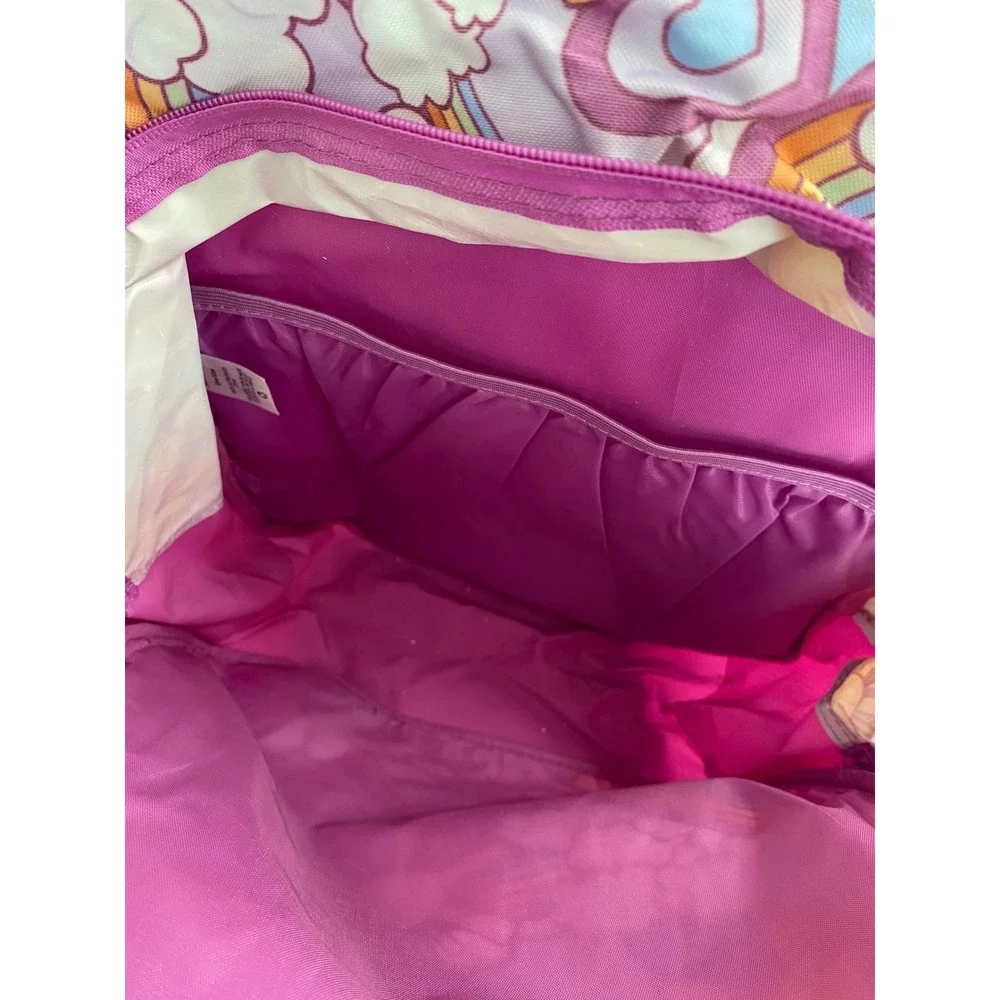 Wonder Nation Backpack Kids 16 Inch Purple Rainbow Sun Laptop Sleeve NWT